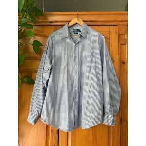 POLO Ralph Lauren Alcott Button Button Up Blue Sz 38-36/37 Long Sleeve